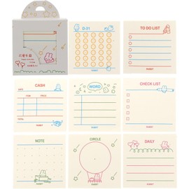 Kit de Papelería 320 Notas Adhesivas de Papel Removibles y Reutilizables Diseño Colorido y Divertido para Oficina y Universidad