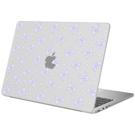BlHMCASE Compatible with MacBook Air 13 inch Case M1 A2337 A2179 A1932 2022 2021 2020 2019 2018 Release, Cute Purple Bow Protective Hard Shell Matte Cover for MacBook Air 13.3 inch