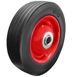6" Wheel for Trolley or Cart with Metal Hub Centre with 12mm Roller Bearings (6X1.5) Solid Puncture Proof Wheel