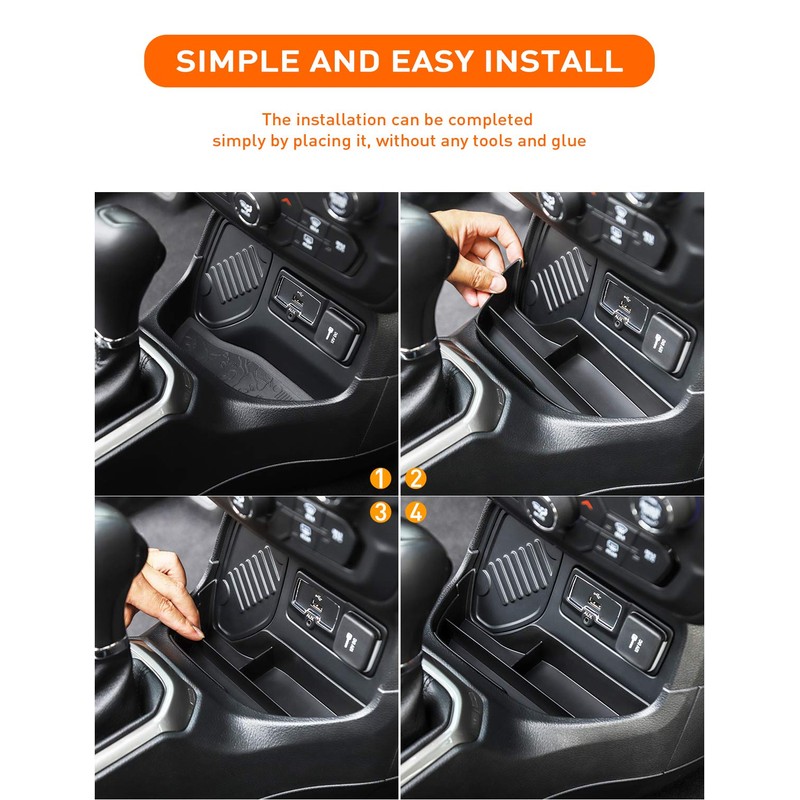 Savadicar - Bandeja de almacenamiento frontal para Jeep Renegade 2015-2017,
