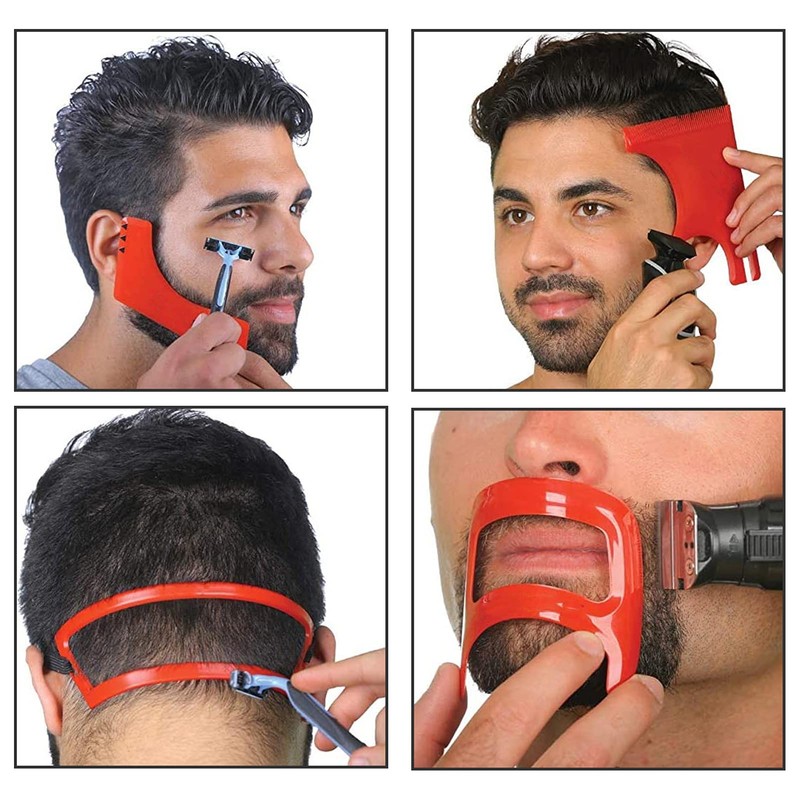 4 Pieces Beard Shaping and Styling Tool, Moustache Edge Shaving