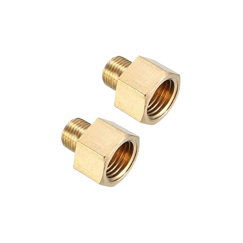 TOP-VIGOR 2Pcs Brass Threaded Pipe Fitting 1/8 PT Male x