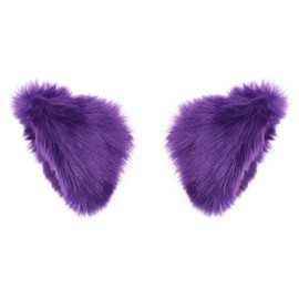 Ztl Cute Cat Fox Long Fur Ears Hair Clip Anime Cosplay Party Costume Headwear
