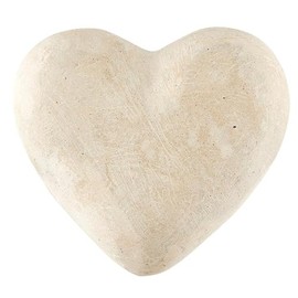 Santa Barbara Design Studio Pure Design Paper Mache Heart Decorations for Home, 2.75" x 2.75", Natural