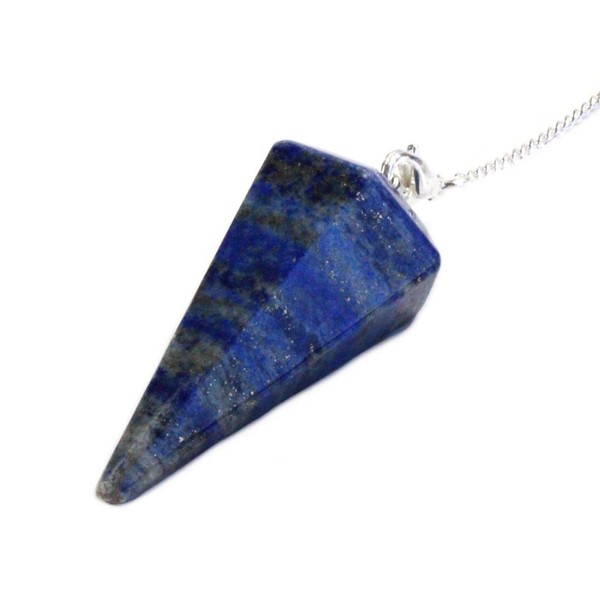 Happy Bomb Pendulum Lapis Lazuli Cut Design, December Birthstone, Feng Shui, Divination, Natural Stone, Power Stone, Dowsing Sheet Included