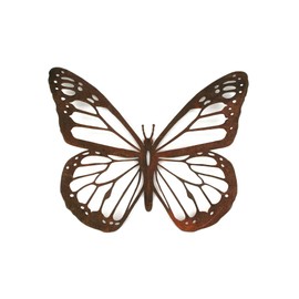 Giant Metal Monarch Butterfly Wall Art Decor 15 to 36 Inches Wide (Naturally Rusted, 36" Wide)