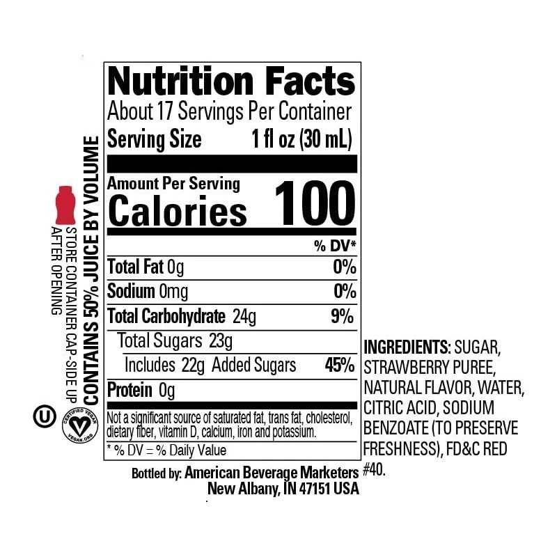 Real Infused Exotics Strawberry Syrup 16.9 fl oz (Pack of