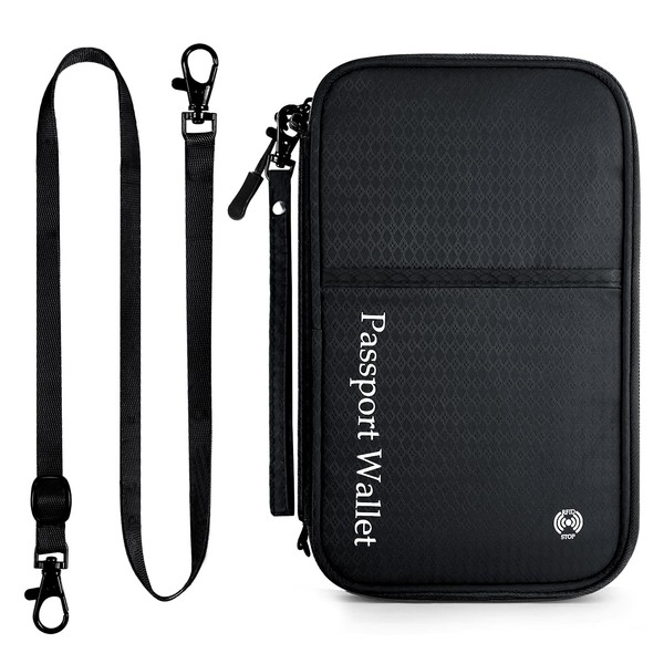 Asnews Passport Holder, Family Travel Wallet and Document Holder, Water-Resistant