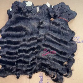 Wholesale Indian Human Hair Extension Supplier High Quality Cuticle Aligned Transparent Hd Lace Front Wigs Human Hair Bundlescolor: 1pcs bundle Water wave, Stretched Length: 18 Inches