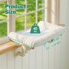 Zakkart Mellow Cat Perch for Windowsill with Hardwood Frame (Beige,