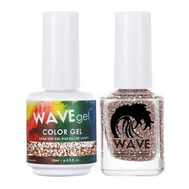 WAVEGEL Soak-Off Gel & Nail Lacquer Matching Duo Set - Simplicity Collection - #W102 Hidden Treasure I 0.5 Oz