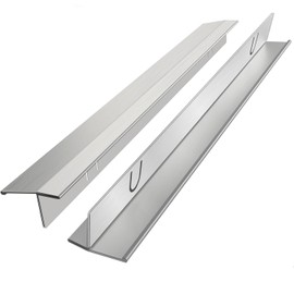 Stove Gap Covers 13.8-27.6 Inch Adjustable, 2 Pack Stainless Steel Heat Resistant Gap Filler with Safe Rounded Edges, Easy-Clean for Even Countertops