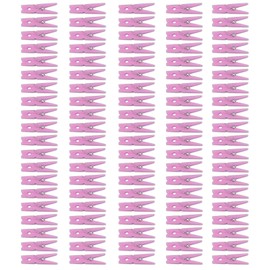 Mini Pink Clothespins | 100 Pack 1.25" Inch Clothes Pins Plastic Baby Shower Favors | Party Game Scatter Decorations | DIY Baby Girl Gender Reveal Parties | by Anapoliz