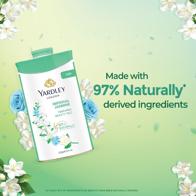 Yardley London Jasmine Perfumed Talcum Powder - 250 g. 8.8