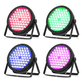 Big Dipper DJ Lights Lightweight RGBW Stage Lights DMX LED Par Lights 60 x 2W Stage Lighting Sound Activated Uplights for Events, Church, Wedding, Band, Theatre, Club, Christmas Party Lights, 4 Pack
