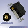 BASEPORT Premium Wall Outlet with USB Ports - Duplex 125V