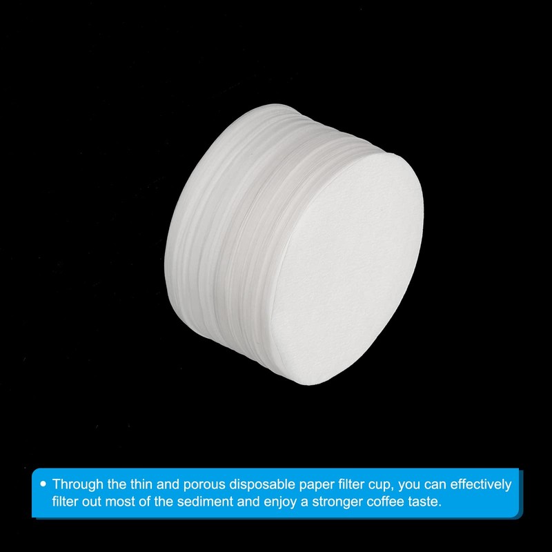 PATIKIL Mocha Pot Paper Filter Disposable Round White Paper 2.2