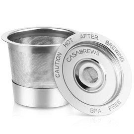 CASABREWS CASKF01 Reusable K Cups Coffee Pods for Keurig, Universal Stainless Steel Refillable Reusable K Cup Coffee Filters Compatible with Keurig 1.0 Coffee Machines, Eco-Friendly, BPA-Free