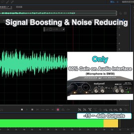 Rodyweil Microphone in Line Preamp Gain Booster for Dynamic and Ribbon Mic