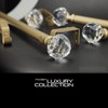 ILAISIHOME Luxury Gold Decorative Single Curtain Rod Set with Crystal-clear