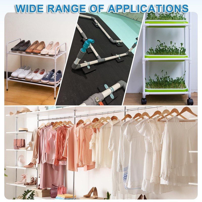 Sourcing Map 4 Pcs 5 Way PVC Elbow Connector, 1"