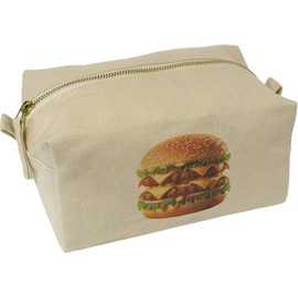 'Double Cheeseburger' Canvas Wash Bag/Makeup Case (CS00042462)