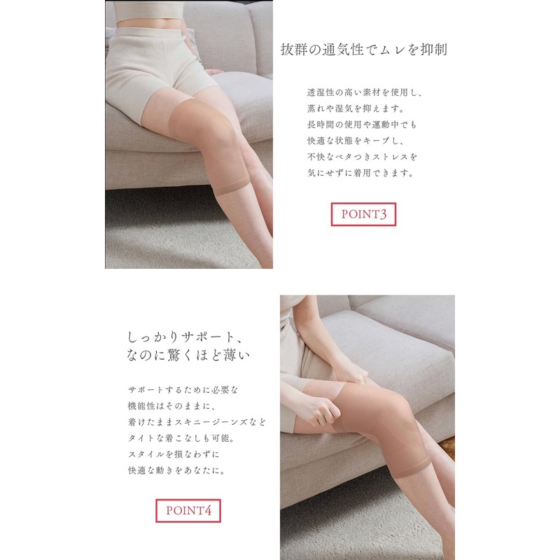 Dr.Medina (ドクターメディナ) 膝サポーター 2枚入り 膝 サポーター ひざ 女性 女性用 左右兼用