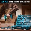 Seesii 230 Piece Power Tool Combo Kits with 21V Cordless