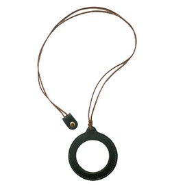 5X Magnifying Leather Necklace Optical Magnifier Lens for Library Reading Print Zooming Increase Vision Gift