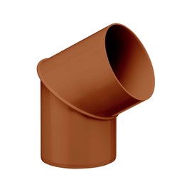 INEFA Rain Pipe Elbow 60 Degrees for Downpipe, PVC DN85 / 85 mm Brown Connector Gutter Accessories, Easy Assembly, Made in Germany
