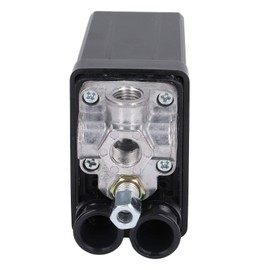 Interruptor de presión, válvula de control del compresor de aire de 4 orificios, regulación de voltaje, 1/4 pulg., 90-120 PSI para reemplazo
