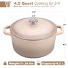 VORRINGARD Enameled Cast Iron Dutch Oven Pot with Lid, for