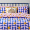 Furn. Antares Duvet Cover Set – Sunshine Checkerboard Reversible Polycotton