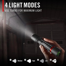 COAST XP11R Rechargeable Dual Power LED Flashlight, 3000 Lumens, Black