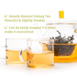 Oriarm Da Hong Pao (Big Red Robe) Oolong Tea - Wuyi Rock Loose Leaf Tea from Fujian, China - High Mountain Roasted Wu Long Tea - 225g (8oz) Resealable Bag