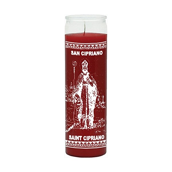INDIO St Cipriano Red Candle - Silkscreen 1 Color 7 Day