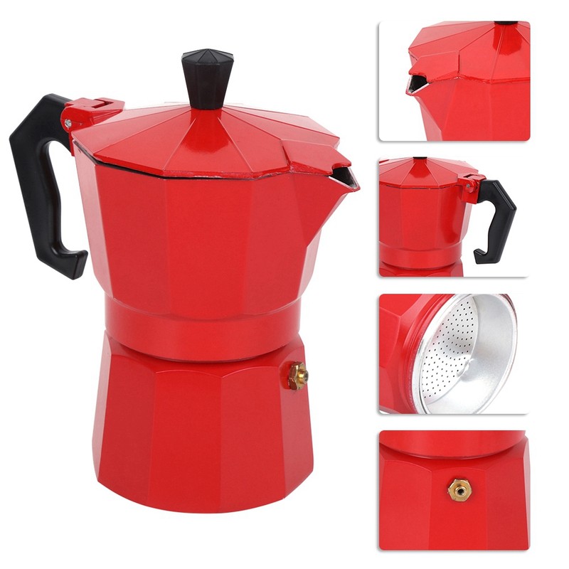 300ML 6‑Cup Capacity Aluminum Coffee Machine Moka Pot Accessories for