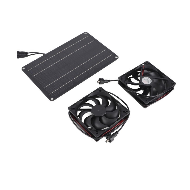 Solar Panel Fan Kit 15W 12V Exhaust Fan with 4.9ft