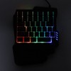 One Handed Gaming Keyboard 35 Keys Waterproof Wide Palm Rest