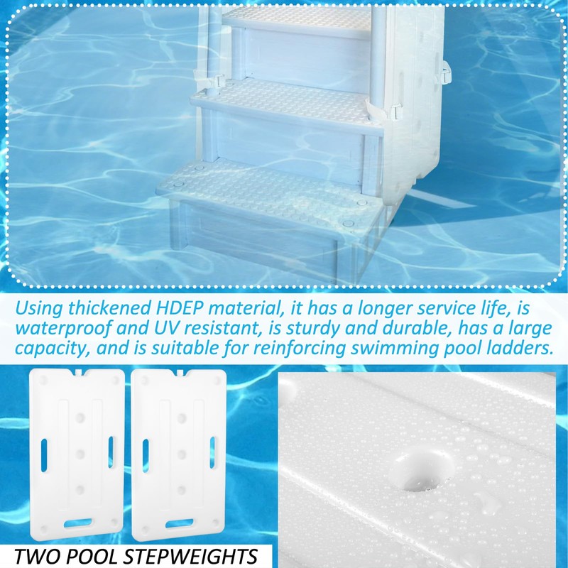 2 PCS Swimming Pool Ladder Weights, HDPE Swimming Pool Step