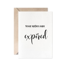 MAGJUCHE Your Sixties Have Expired Card, Funny 70th Birthday Card For Men And Women, 70 Years Old Card For Sister, Brother, Mom, Dad