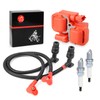 Ignition Coil and Spark Plug w/Wire Cap Compatible with Polaris