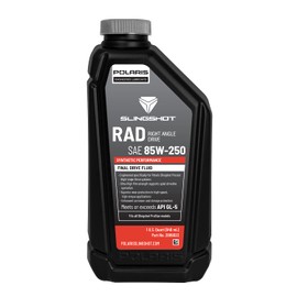 Polaris Slingshot Drive Fluid Transaxle RAD Right Angle SAE 85W-250, Fits All 2015-2020 R, S, SL, SLR, GT, SL LE, SLR LE, GT LE ProStar Models, Synthetic Performance, 1 Quart, Qty 1-2889023