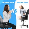 Cojin Ortepedico de Memory Foam para Asientos con Base Antideslizante,