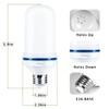 Yewclls LED Flame Effect Light Bulb, 4 Modes E26 Base