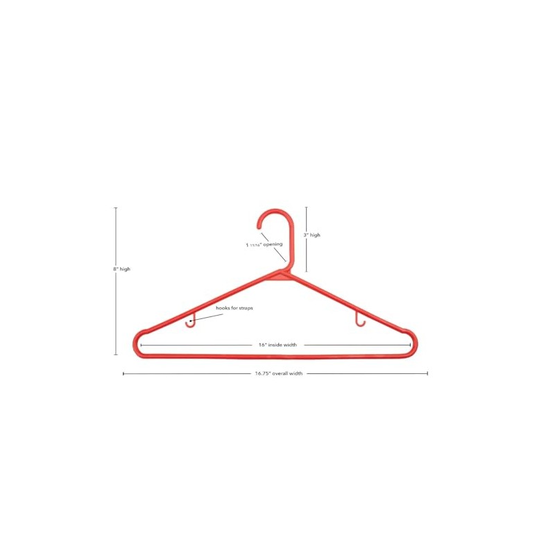 NAHANCO Plastic Tubular Hangers - Shoulder Indents - 16 3/4"