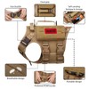 AIWAI Tactical Dog Harness with Handle for Large Dogs,2X Metal