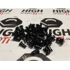 HighSpeedTi Dzus Button Aluminum Slotted Domed Head 25pc 5/16 Diameter Black .450”