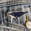 Red Parka Enamel Pin - Humpback Whale