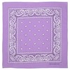 Lilac Paisley Bandana - Single Piece 22x22